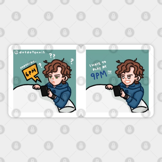 Sleepy Andrey Sticker by dotbyedot